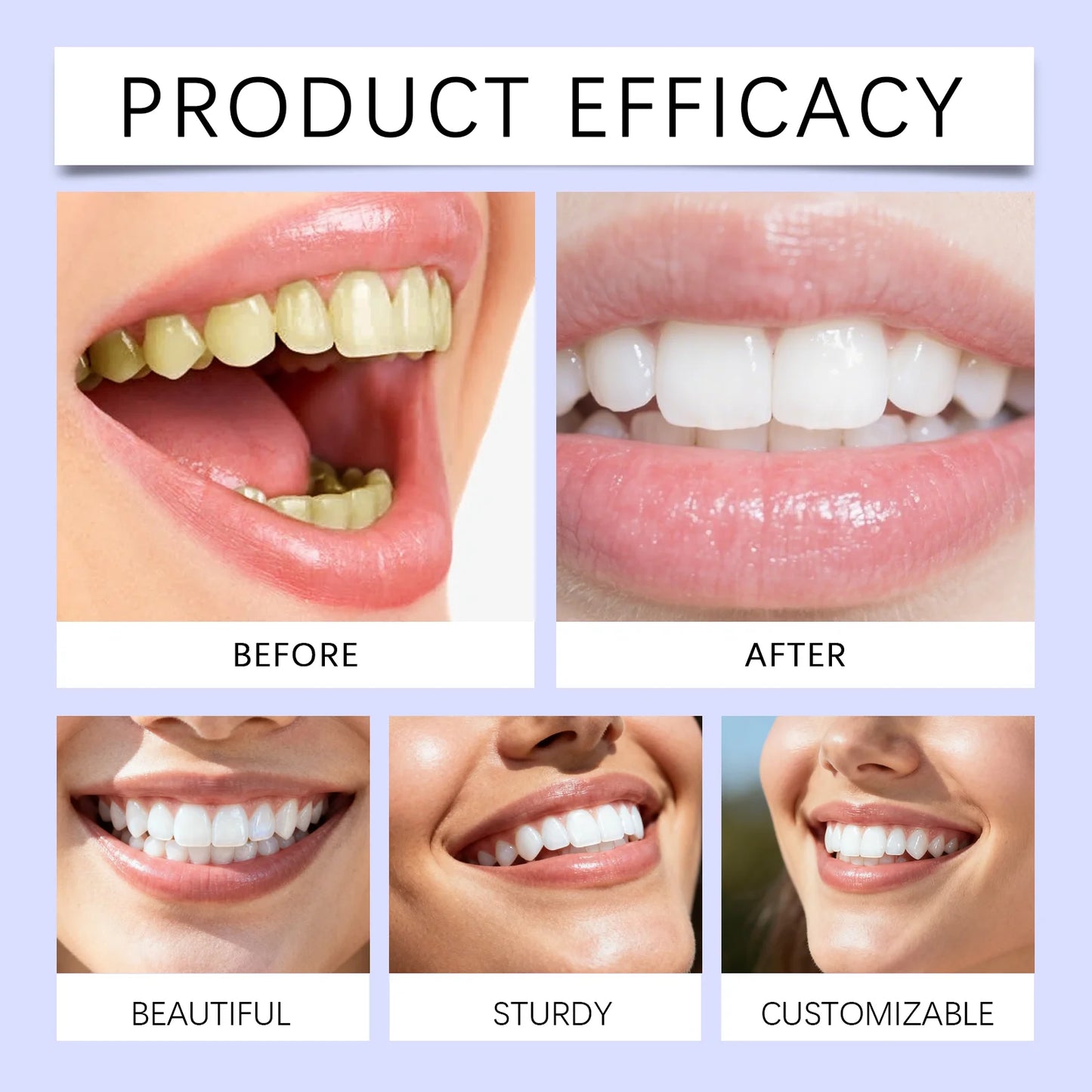 Purple Teeth Whitening Strips - 7/21 Whitening Sessions - Non Sensitive Teeth Whitening - Peroxide-Free